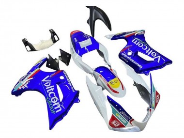 Billige Suzuki SV650 Motorrad Verkleidung 2003-2013 - Weiss Blau Voltcom