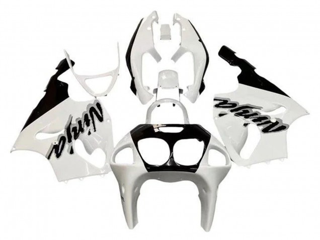 Billige Kawasaki ZX7R Motorrad Verkleidung 1996-2003 - Weiss Schwarz