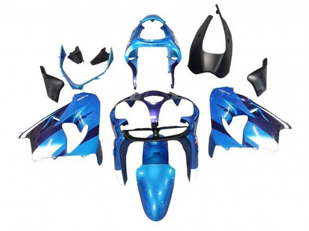 Billige Kawasaki ZX9R Motorrad Verkleidung 2002-2003 - Blau Weiss Schwarz