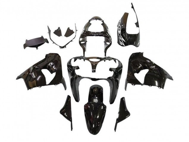 Billige Kawasaki ZX9R Motorrad Verkleidung 2002-2003 - Schwarz Weiss