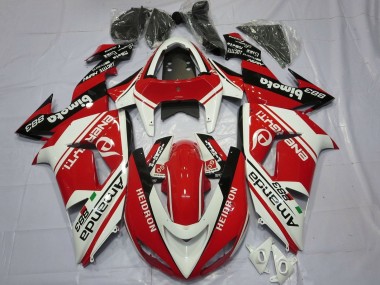 Billige Kawasaki ZX10R Motorrad Verkleidung 2006-2007 - Weiss Rot Schwarz Amauda 883 Heidron