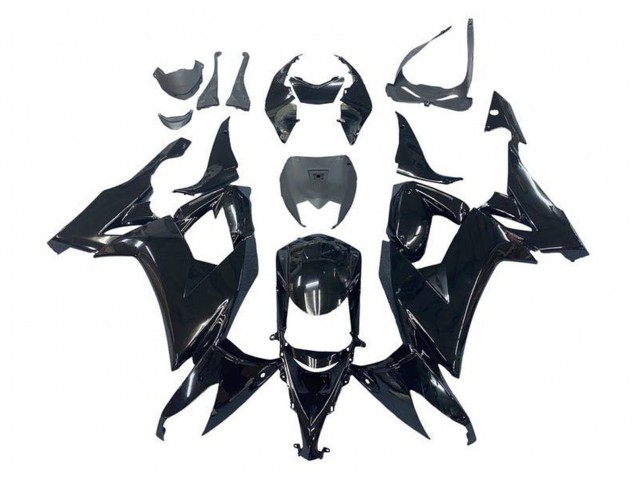 Billige Kawasaki ZX10R Motorrad Verkleidung 2008-2010 - Glanzendes Schwarz