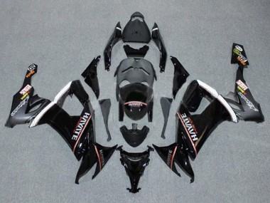 Billige Kawasaki ZX10R Motorrad Verkleidung 2008-2010 - Glanzendes Schwarz Rot Weiss Hayate