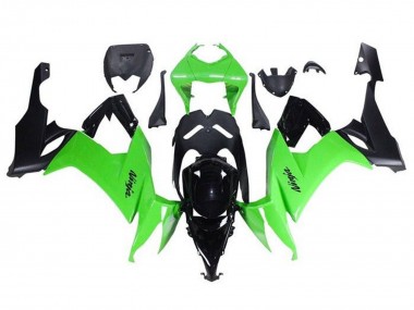 Billige Kawasaki ZX10R Motorrad Verkleidung 2008-2010 - Grun Schwarz