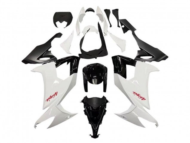 Billige Kawasaki ZX10R Motorrad Verkleidung 2008-2010 - Weiss Schwarz Rot Aufkleber