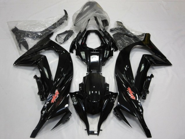 Billige Kawasaki ZX10R Motorrad Verkleidung 2011-2015 - Glanzendes Schwarz Rot