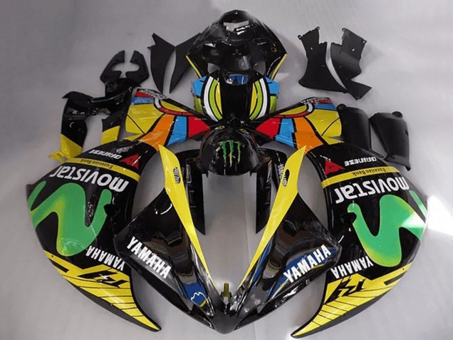 Billige Yamaha YZF R1 Motorrad Verkleidung 2009-2011 - Rossi MoviStar