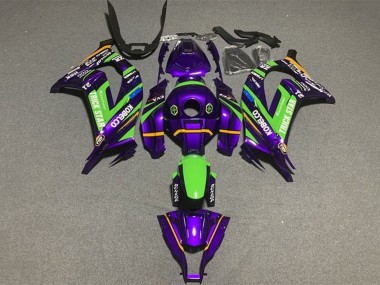 Billige Kawasaki ZX10R Motorrad Verkleidung 2016-2020 - Lila Grun Trick Star Kobelco