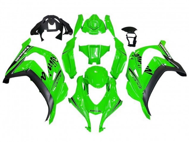 Billige Kawasaki ZX10R Motorrad Verkleidung 2016-2020 - Grun Schwarz