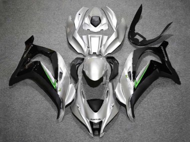 Billige Kawasaki ZX10R Motorrad Verkleidung 2016-2020 - Silber Grun Schwarz