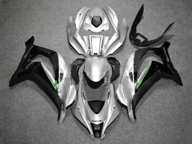Billige Kawasaki ZX10R Motorrad Verkleidung 2016-2020 - Silber Grun Schwarz