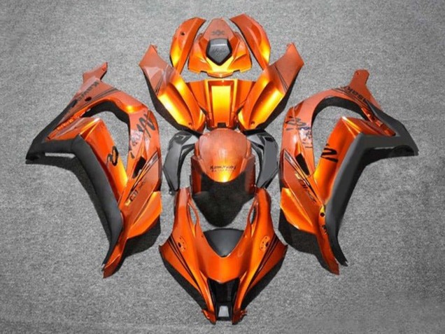 Billige Kawasaki ZX10R Motorrad Verkleidung 2016-2020 - Orange Schwarz