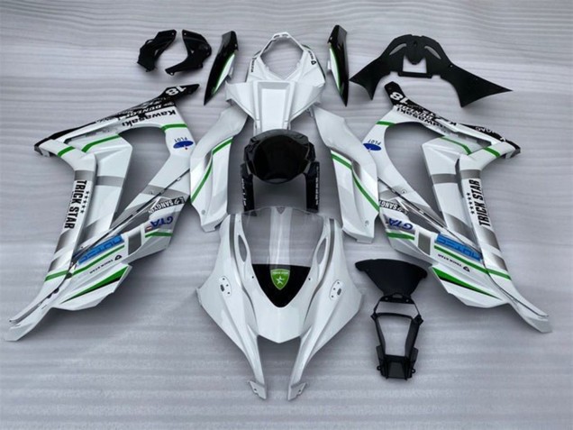 Billige Kawasaki ZX10R Motorrad Verkleidung 2016-2020 - Weiss Silber Grun Blau Schwarz Trick Star