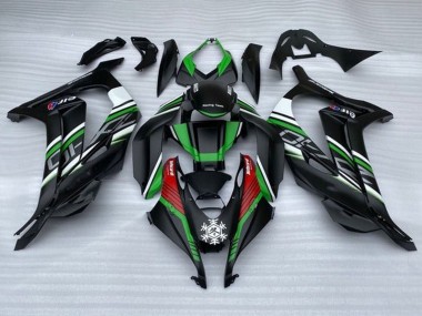Billige Kawasaki ZX10R Motorrad Verkleidung 2016-2020 - Matt Schwarz Grun Rot Weiss Schnee