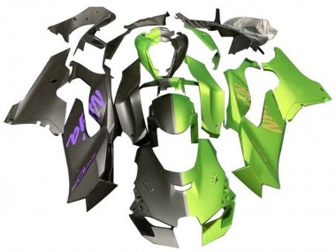 Billige Kawasaki ZX10R Motorrad Verkleidung 2021-2025 - Matt Schwarz Matt Grun Geteiltes