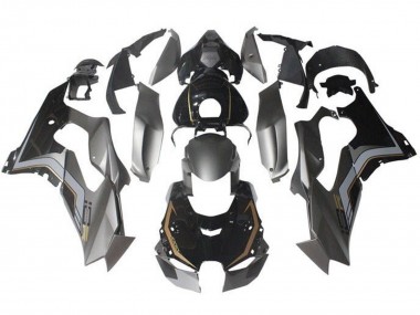 Billige Kawasaki ZX10R Motorrad Verkleidung 2021-2025 - Grau Glanzendes Schwarz Gold