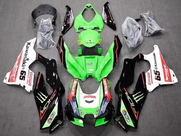 Billige Kawasaki ZX10R Motorrad Verkleidung 2021-2025 - Grun Schwarz Rot Weiss Blau Showr Elf Monster 65