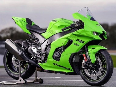 Billige Kawasaki ZX10R Motorrad Verkleidung 2021-2025 - Grun Schwarz