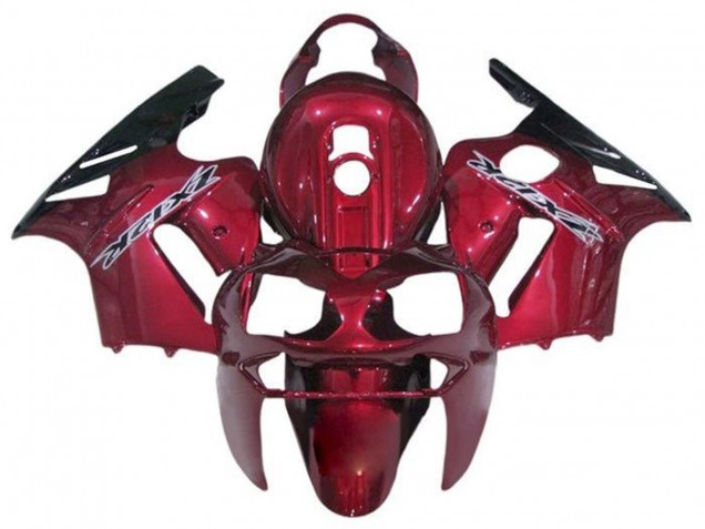 Billige Kawasaki ZX12R Motorrad Verkleidung 2000-2001 - Bonbon Rot Schwarz Weiss