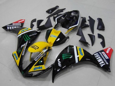 Billige Yamaha YZF R1 Motorrad Verkleidung 2012-2014 - Gelb Weiss Schwarz Rot Grun Monster