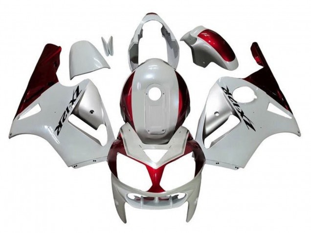 Billige Kawasaki ZX12R Motorrad Verkleidung 2000-2001 - Weiss Silber Rot Schwarz