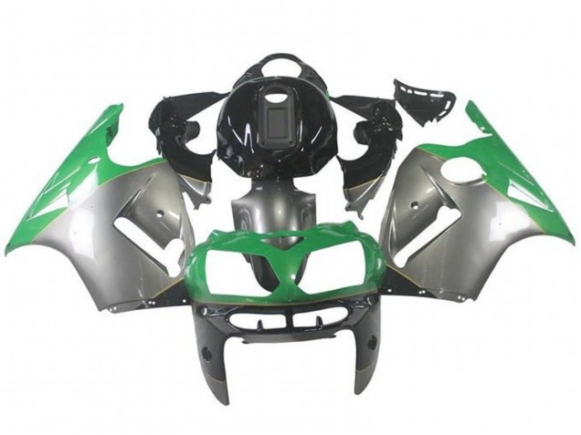 Billige Kawasaki ZX12R Motorrad Verkleidung 2002-2006 - Silber Grun Schwarz