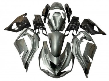 Billige Kawasaki ZX14R ZZR1400 Motorrad Verkleidung 2012-2024 - Metallisch Silber Schwarz