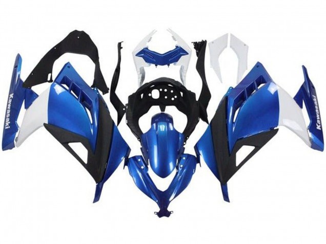 Billige Kawasaki EX300 Motorrad Verkleidung 2013-2024 - Weiss Blau Schwarz