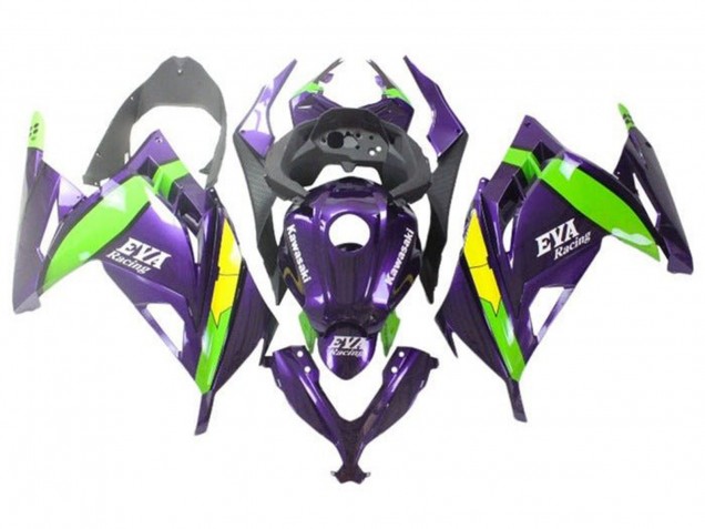 Billige Kawasaki EX300 Motorrad Verkleidung 2013-2024 - Lila Grun Gelb EVA Rennen