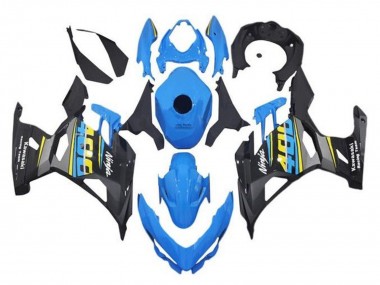 Billige Kawasaki Ninja 400 Motorrad Verkleidung 2018-2024 - Blau Schwarz Gelb Grau