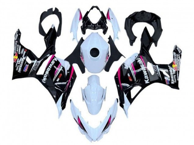 Billige Kawasaki Ninja 400 Motorrad Verkleidung 2018-2024 - Weiss Rosa Schwarz