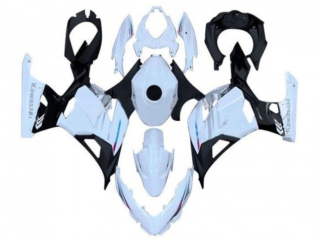 Billige Kawasaki Ninja 400 Motorrad Verkleidung 2018-2024 - Weiss Schwarz