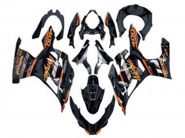 Billige Kawasaki Ninja 400 Motorrad Verkleidung 2018-2024 - Glanzendes Schwarz Orange Grau