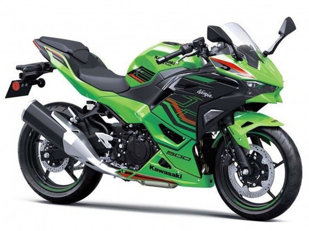 Billige Kawasaki Ninja 500 EX500R Motorrad Verkleidung 2024-2025 - Grun Schwarz Rot