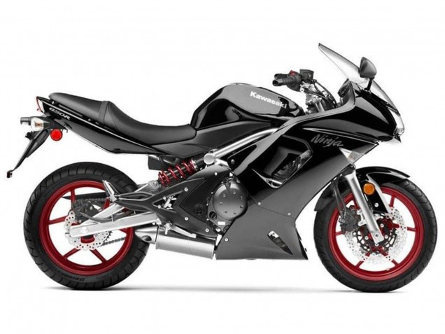 Billige Kawasaki Ninja 650 EX650 Motorrad Verkleidung 2006-2008 - Glanzendes Schwarz Matt Schwarz