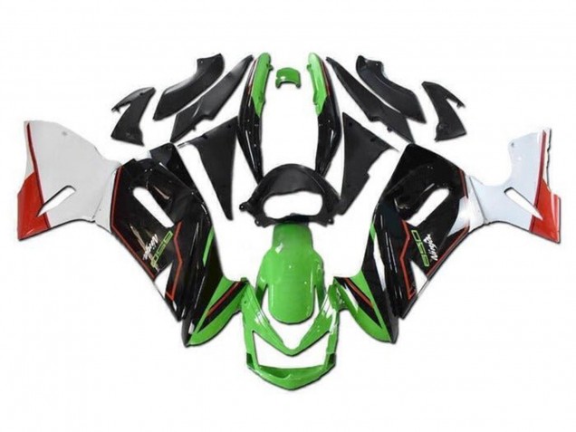 Billige Kawasaki Ninja 650 EX650 Motorrad Verkleidung 2006-2008 - Grun Schwarz Weiss Rot