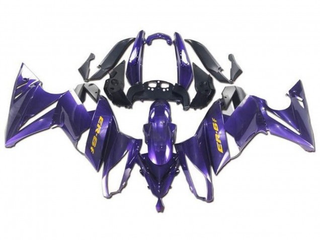 Billige Kawasaki Ninja ER6F Motorrad Verkleidung 2009-2011 - Lila Gelb