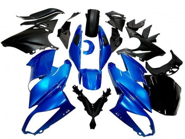 Billige Kawasaki Ninja 650 EX650 Motorrad Verkleidung 2009-2011 - Blau Matt Schwarz