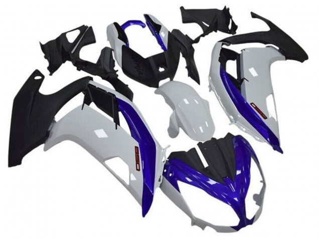 Billige Kawasaki Ninja 650 EX650 Motorrad Verkleidung 2012-2016 - Weiss Blau Matt Schwarz