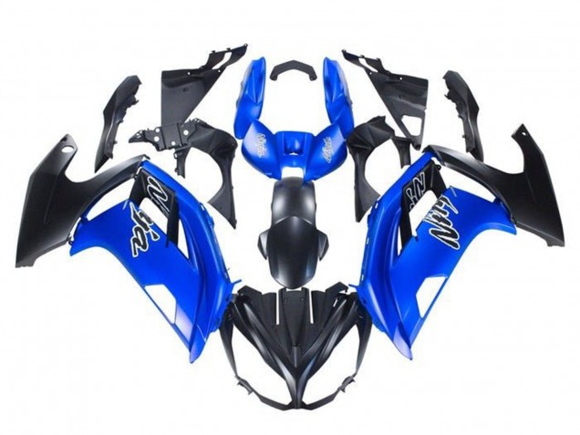 Billige Kawasaki Ninja 650 EX650 Motorrad Verkleidung 2012-2016 - Blau Matt Schwarz