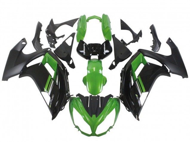 Billige Kawasaki Ninja ER6F Motorrad Verkleidung 2012-2014 - Grun Schwarz