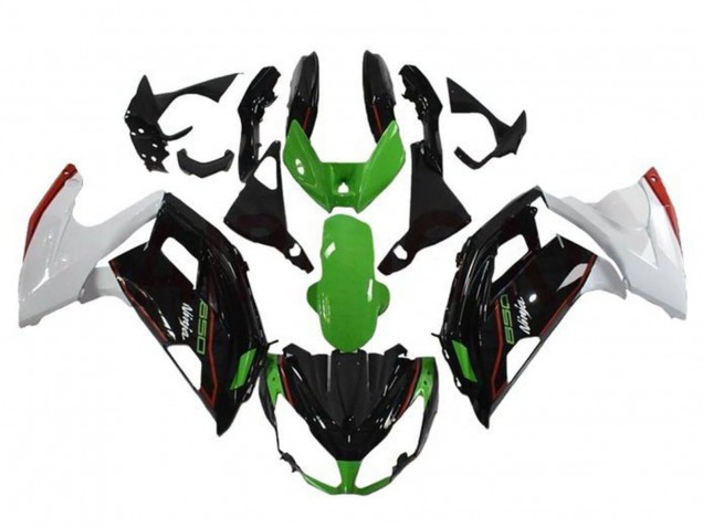 Billige Kawasaki Ninja 650 EX650 Motorrad Verkleidung 2012-2016 - Grun Schwarz Weiss Rot
