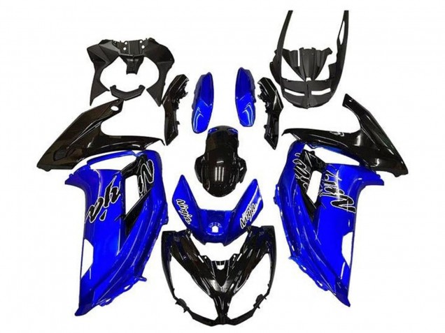 Billige Kawasaki Ninja 650 EX650 Motorrad Verkleidung 2012-2016 - Blau Glanzendes Schwarz