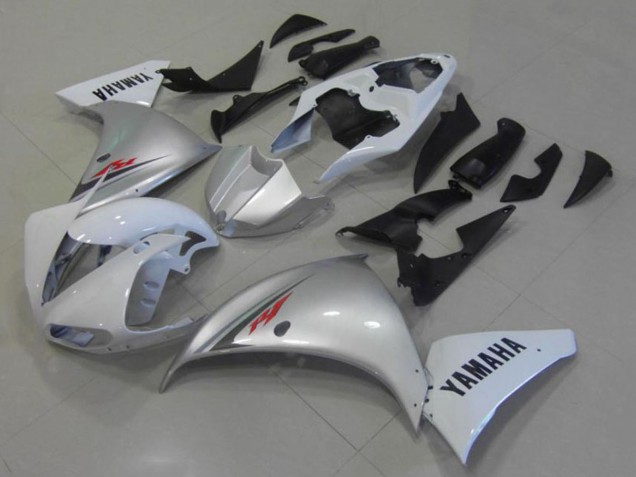 Billige Yamaha YZF R1 Motorrad Verkleidung 2012-2014 - Weiss Silber