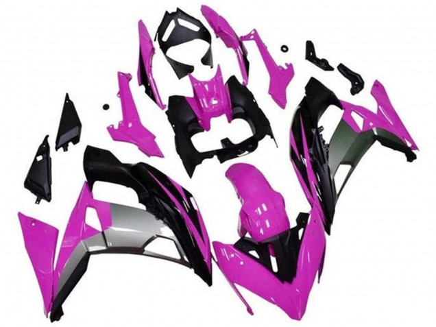 Billige Kawasaki Ninja 650 EX650 Motorrad Verkleidung 2017-2019 - Rosa Schwarz Grau