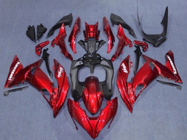 Billige Kawasaki Ninja 650 EX650 Motorrad Verkleidung 2017-2019 - Rot Schwarz Weiss