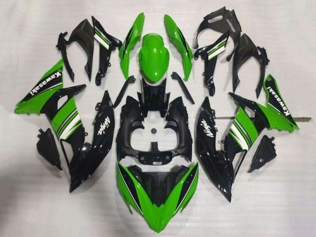 Billige Kawasaki Ninja 650 EX650 Motorrad Verkleidung 2017-2019 - Grun Schwarz Weiss