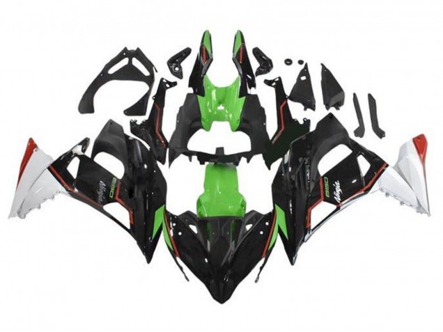 Billige Kawasaki Ninja 650 EX650 Motorrad Verkleidung 2017-2019 - Grun Schwarz Weiss Rot