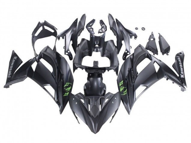 Billige Kawasaki Ninja 650 EX650 Motorrad Verkleidung 2020-2025 - Matt Schwarz Grun