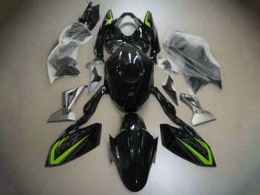 Billige Kawasaki Z400 Motorrad Verkleidung 2018-2024 - Glanzendes Schwarz Grun Silber